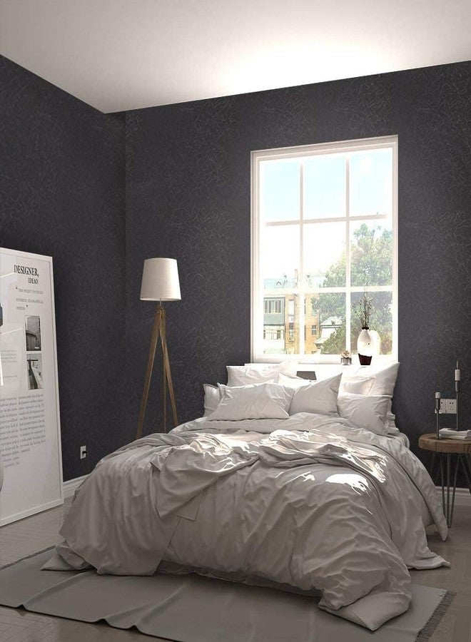 FOKRIM Black Resin Wallpaper for Wall Sticker for Home,Office 45.5x305cm Sticker Wallpaper Peel and Stick Hexagon Removable Self Adhesive Waterproof Wallpaper(Pack of 1) - Image 3